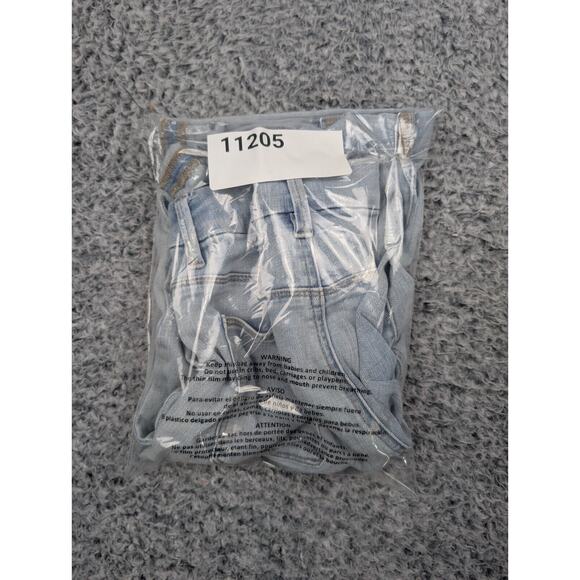 Chicos Shorts Women 30 Blue Cuff Normcore Preppy Denim Stretch Girlfriend Short - Picture 8 of 8